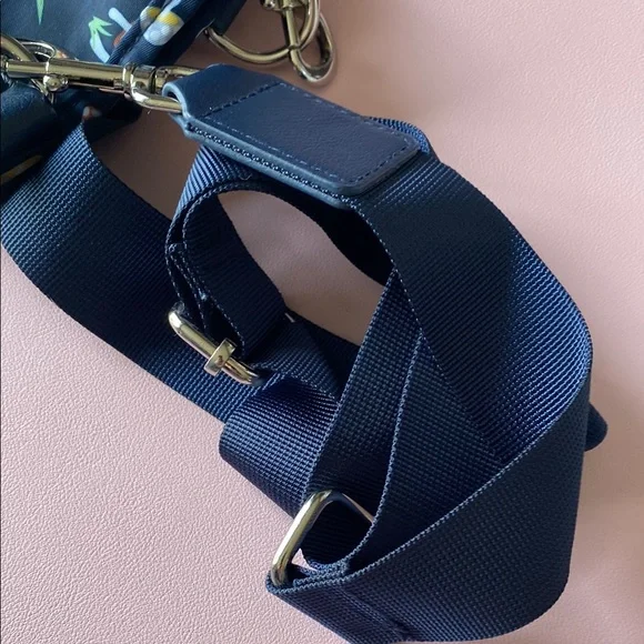 Mushroom Print Navy Crossbody Bag - Picture 6 of 6